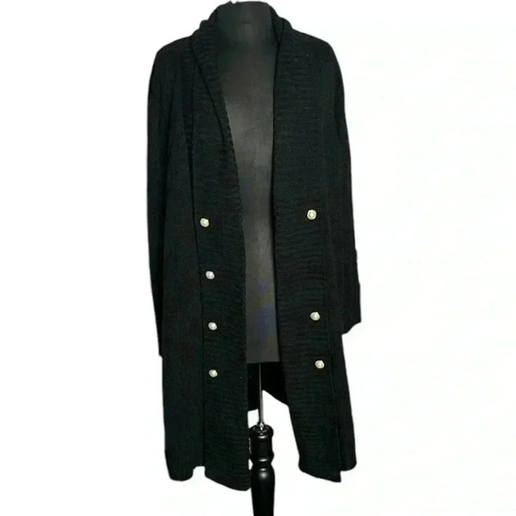 Lane Bryant Cardigan Duster Open Front Pearl Button Sweater Size 18/20 - Picture 1 of 7